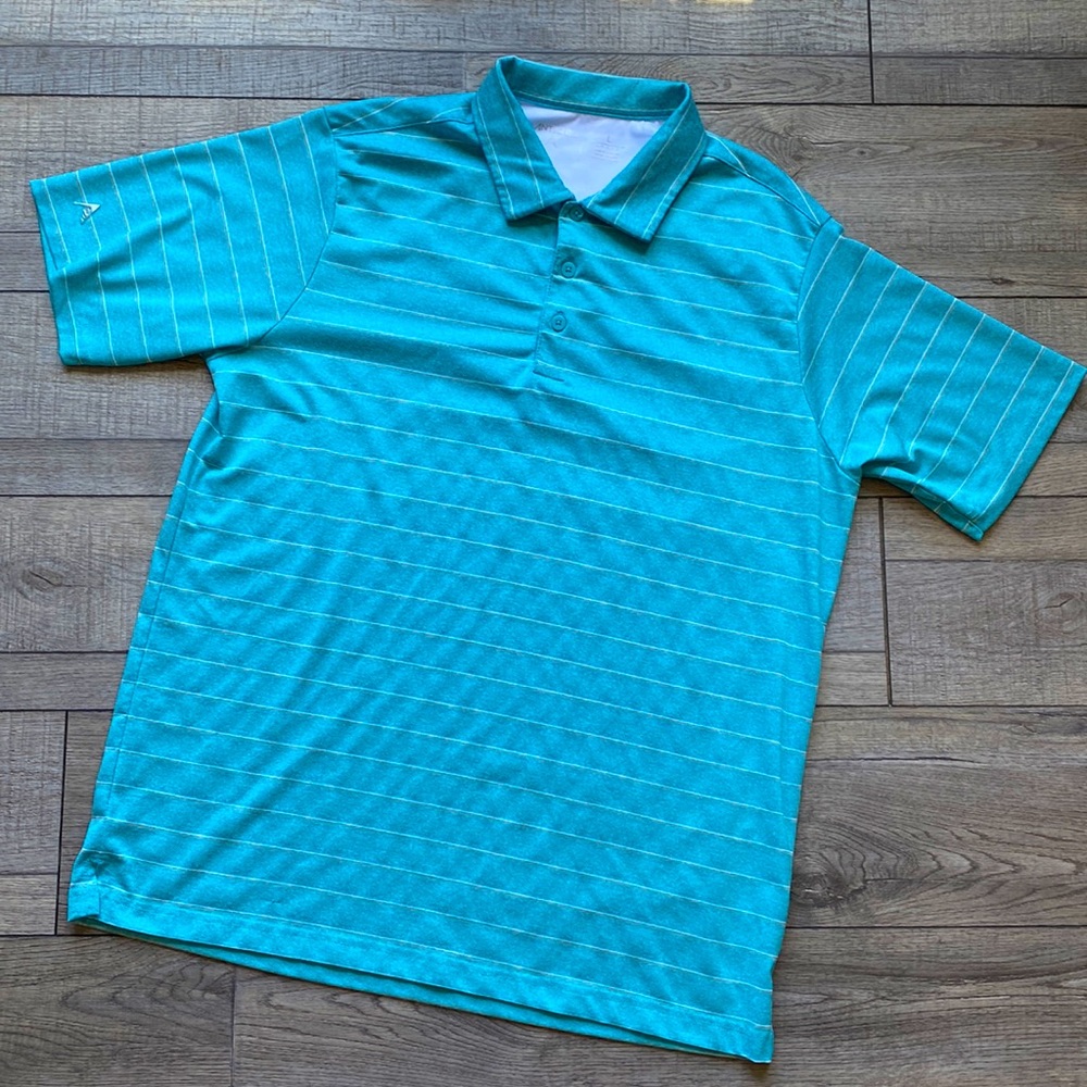 Antigua Aqua Blue Golf Polo Lg